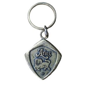 VINTAGE ARIES BRASS KEYCHAIN ZODIAC